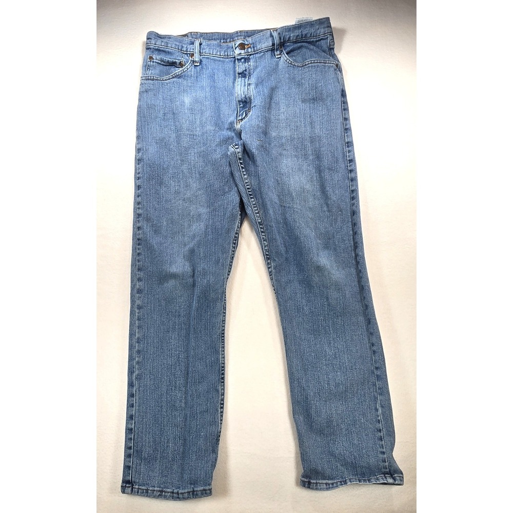 Wrangler Mens Relaxed Fit Jeans Blue Medium Wash Denim 36x32 9WRLAVS